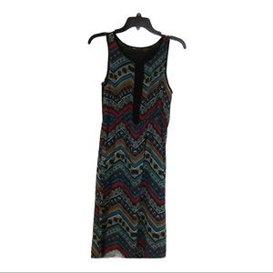 Jella Couture tribal boho print sleeveless maxi